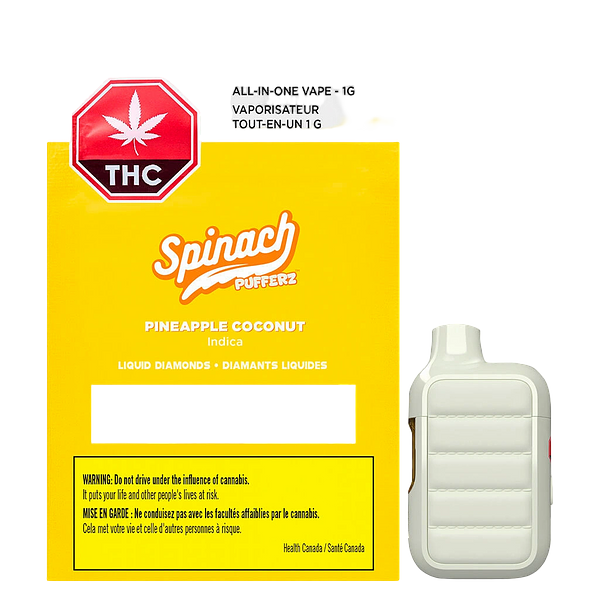 Spinach - Pufferz - Pineapple Coconut All-in-One Liquid Diamonds Vape