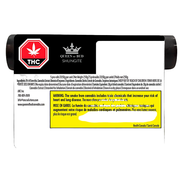 Queen of Bud - Shungite Liquid Diamond Earl Grey Ice Cream Infused Pre-Roll