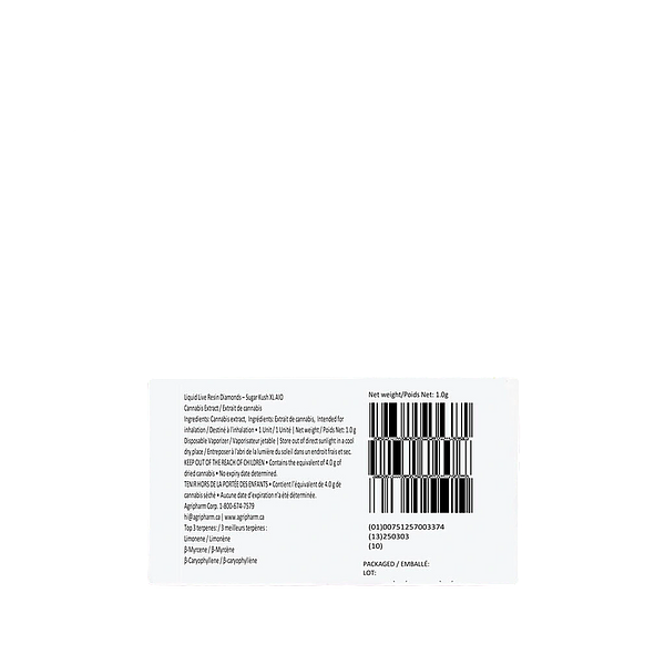 Purple Hills - Liquid Live Resin Diamonds – Sugar Kush XL All In One