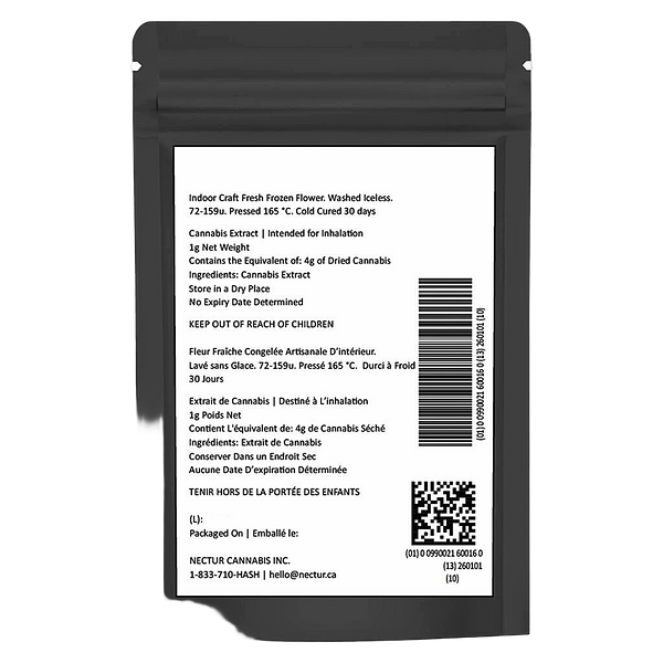 Nectur Solventless - Slurricane Cold Cured Live Hash Rosin