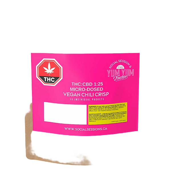Social Sessions - Yum Yum Factor THC:CBD 1:25 Micro-Dosed Vegan Chili Crisp