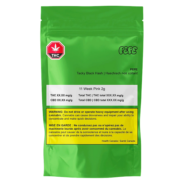 Pepe - Tacky Black Hash 11 Week Pink