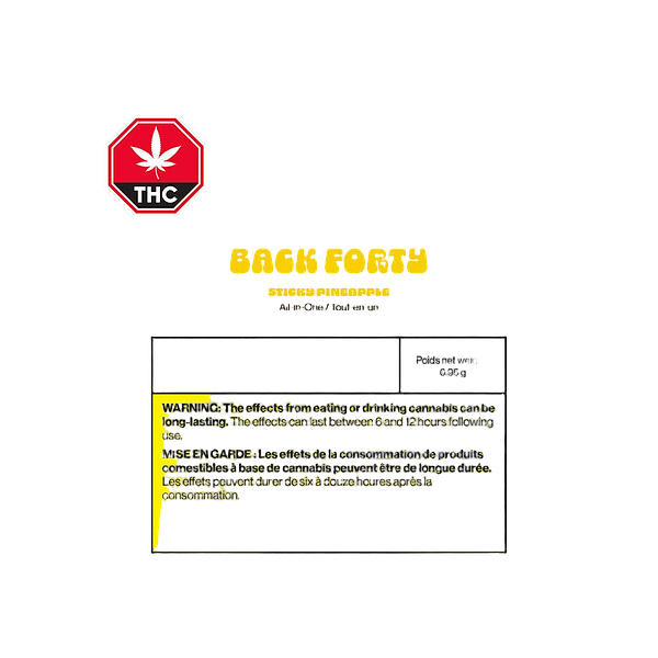 Back Forty - Sticky Pineapple All In One Vape