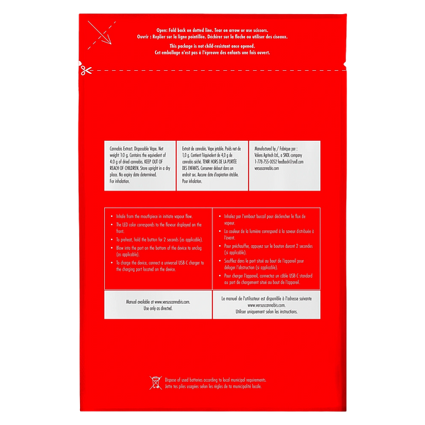Versus - Duel Gsc Fs Vs Tropic Og Diamonds 2-in-1 Disposable Vape