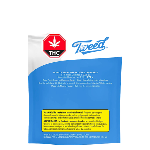Tweed - Gorilla Berry Grape Liquid Diamonds 510 Thread Cartridge