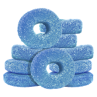 Olli O's - 100 Thc Multipack Blue Raspberry Gummies