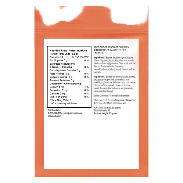 Olli O's - 100 Thc Multipack Sour Peach Gummies