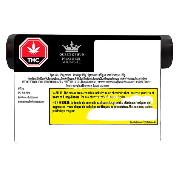 Queen of Bud - Princess Cut Shungite Infused Pre Roll