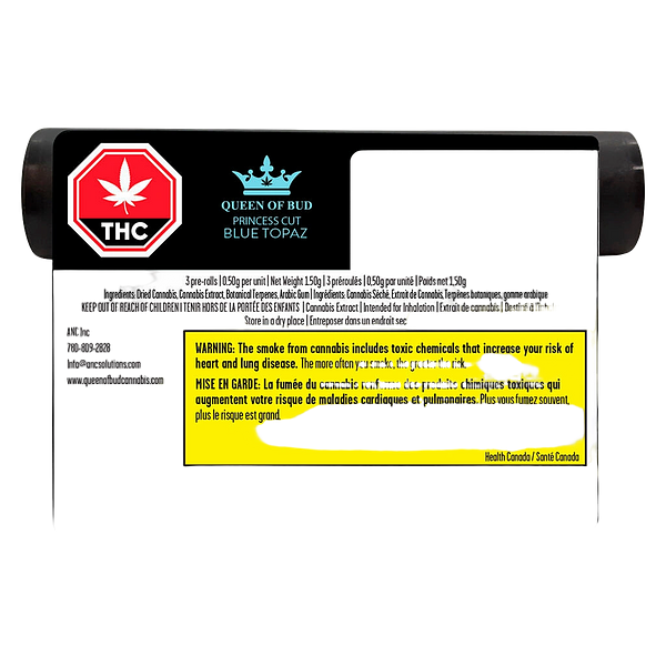 Queen of Bud - Princess Cut Blue Topaz Infused Pre Roll