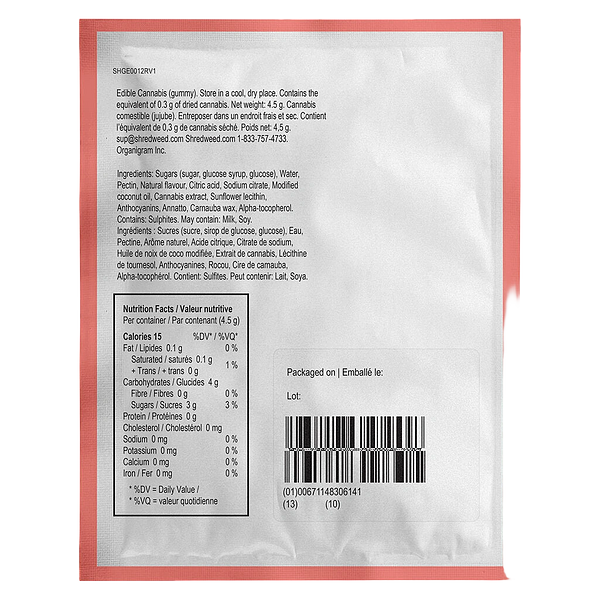 SHRED'EMS - Superberry Lemonade Max10 Party Pack 100 Thc Gummies