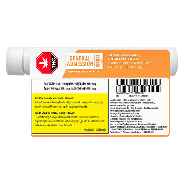 General Admission - Peach Rizz Diamond Infused Pre Roll