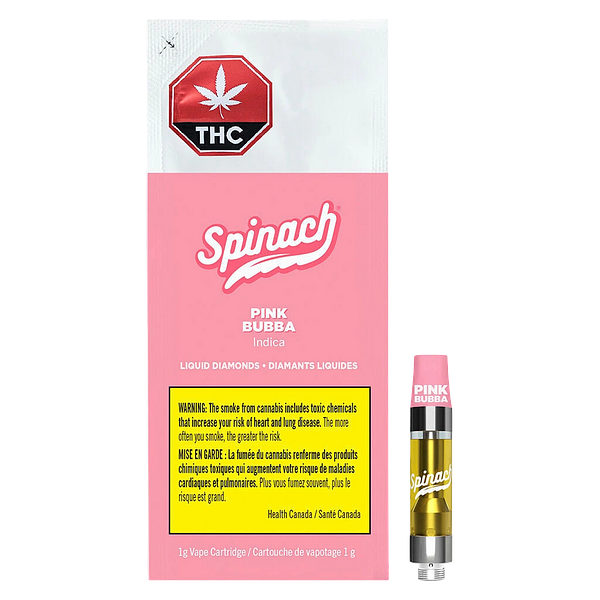 Spinach - Pink Bubba Liquid Diamonds 510 Thread Cartridge
