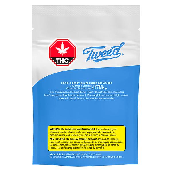 Tweed - Gorilla Berry Grape Liquid Diamonds 510 Thread Cartridge image 2