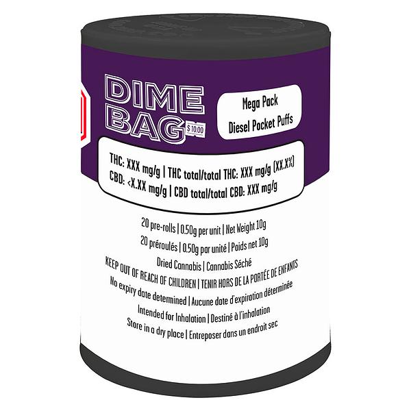 Dime Bag - Mega Pack Diesel Pocket Puffs Pre-roll image 2