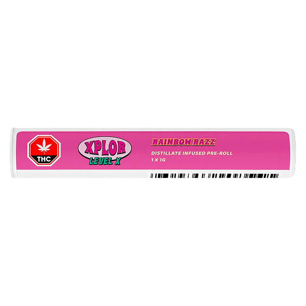 XPLOR Level X - Rainbow Razz Distillate Infused Pre Roll