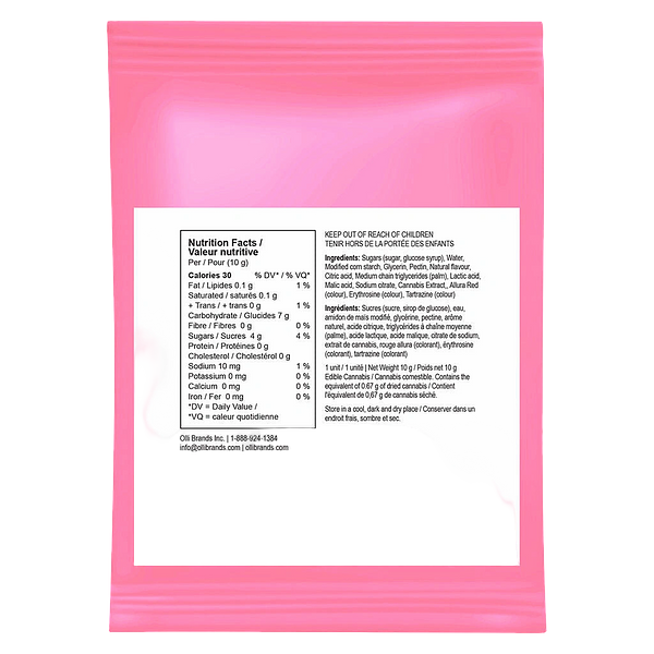 Olli StikiStix - 100 CBD Pink Lemonade Punch Gummy