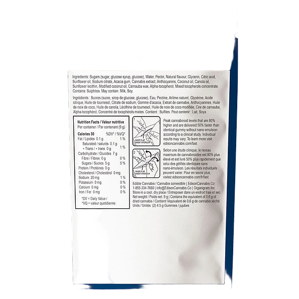 Edison Sonics - Red Razz Chiller Multi-Pack 50 THC:CBD Gummies