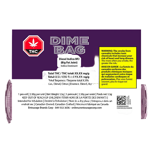 Dime Bag - Diesel Indica BFJ (Big Fat Joint)