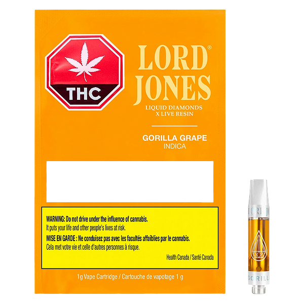 Lord Jones - Gorilla Grape Liquid Diamonds X Live Resin 510 Thread Cartridge