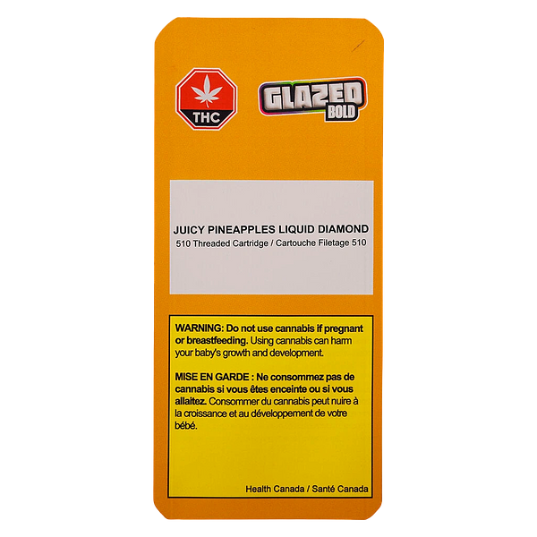 BOLD GLAZED - Juicy Pineapples Liquid Diamond 510 Thread Cartridge