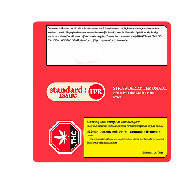 Standard Issue - Strawberry Lemonade Infused Pre Roll