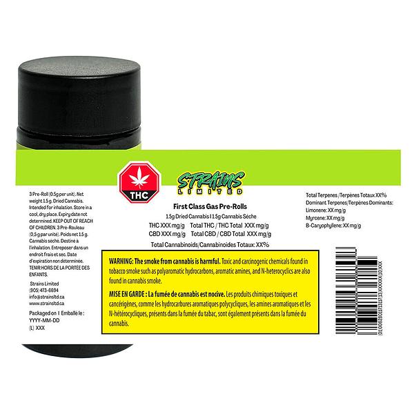 Strains Limited - First Class Gas Pre-Rolls image 3