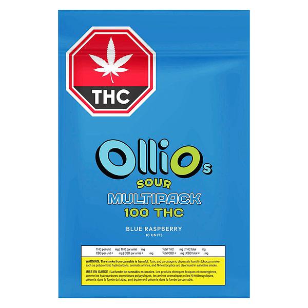 Olli O's - 100 Thc Multipack Blue Raspberry Gummies image 2