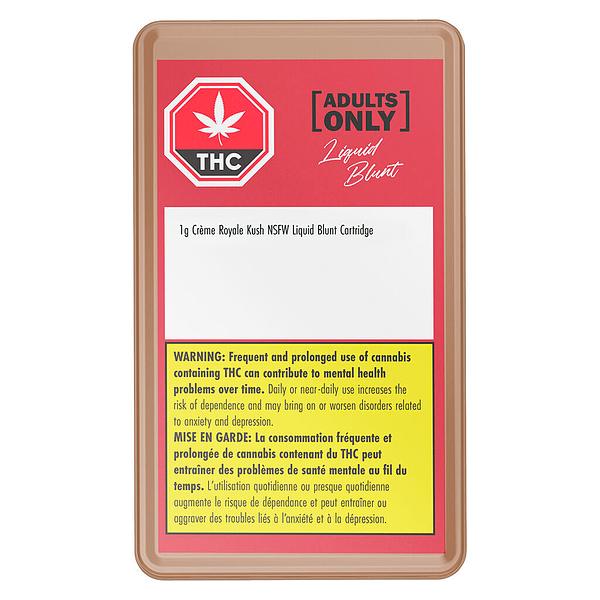Adults Only - Crème Royale Kush Nsfw Liquid Blunt Dia 510 Thread Cartridge image 2