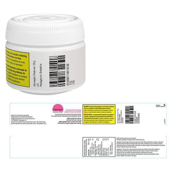 Monjour - Melon Berry Nano CBD Gummies image 3