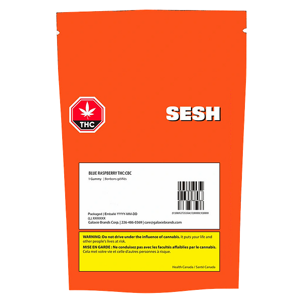 Sesh Edibles - Blue Raspberry Thc:Cbc