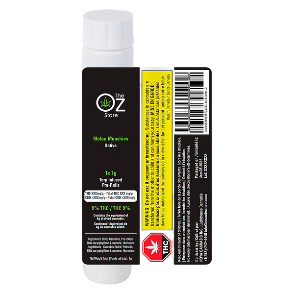 The Oz Store - Melon Munchies Infused Pre-Roll