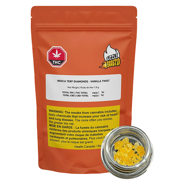 Sizzle Boosted - Indica Terp Diamonds - Vanilla Twist