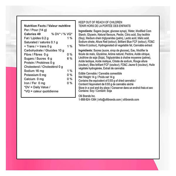 Olli O's - Sour Cherry & Watermelon THC/CBG/THCV image 3