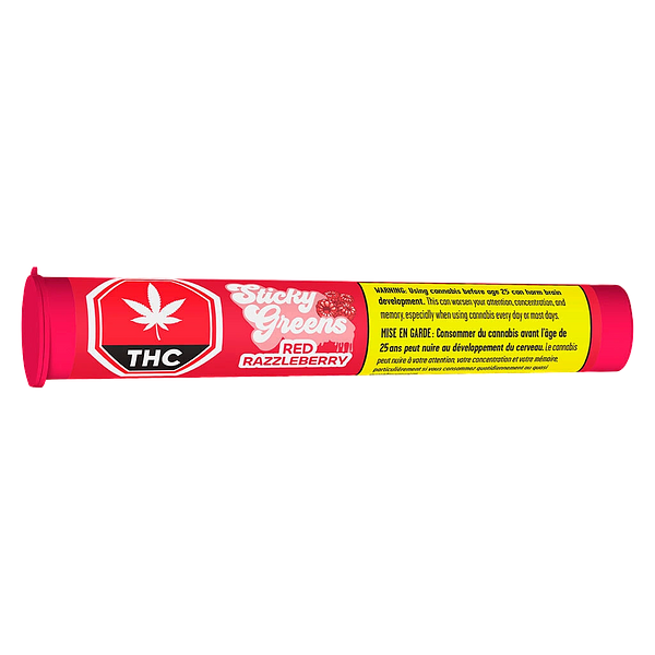 Sticky Greens - Red Razzleberry Liquid Diamond Infused Pre-Roll