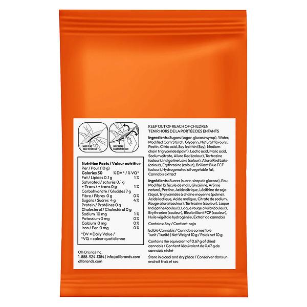 Olli StikiStix - Sour Fizzy Peach Lemonade CBG:CBN:THC:CBD Chews image 3