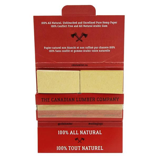 Canadian Lumber - Woods Unbleached Pure Wood Rolling Papers With Tips