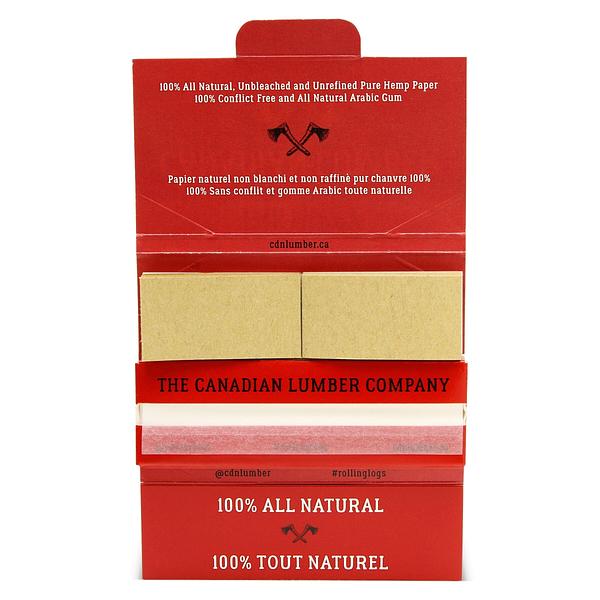 Canadian Lumber - Greens Unbleached Hemp Rolling Papers With Tips