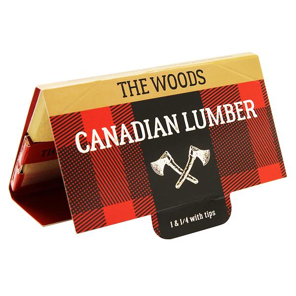 Canadian Lumber - Woods Unbleached Pure Wood Rolling Papers With Tips