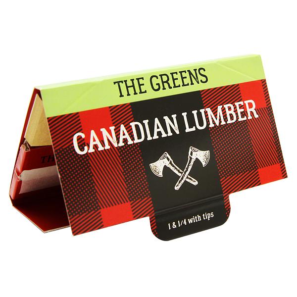 Canadian Lumber - Greens Unbleached Hemp Rolling Papers With Tips