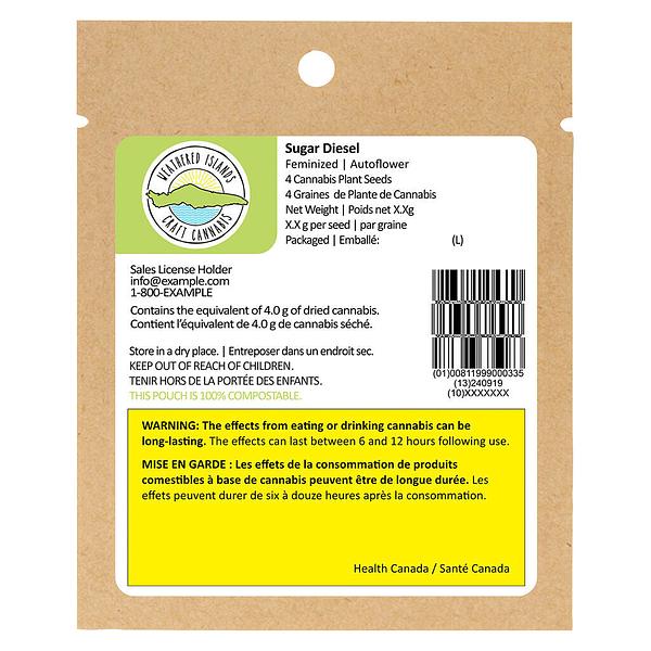 Weathered Islands Craft Cannabis - Sugar Diesel Feminized Autoflower Seeds