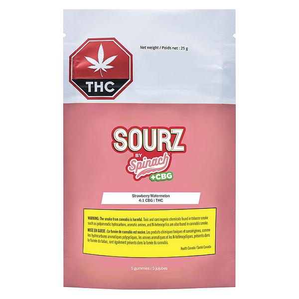 SOURZ by Spinach - Strawberry Watermelon 4:1 Cbg:Thc Gummies image 2