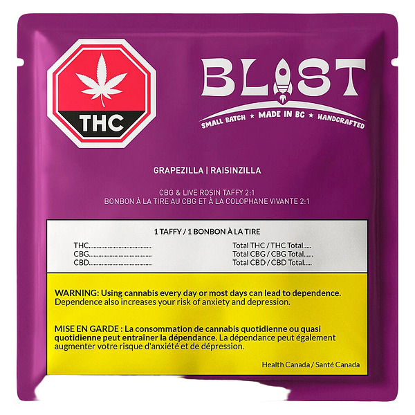 BLAST - Jumbo Pack Grapeziilla LRO+CBG Higher Chewz