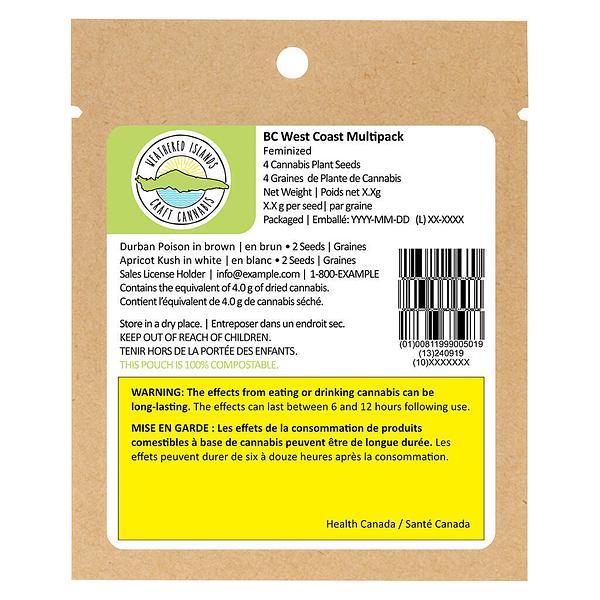 Weathered Islands Craft Cannabis - BC West Coast Feminized Seed Multi Pack