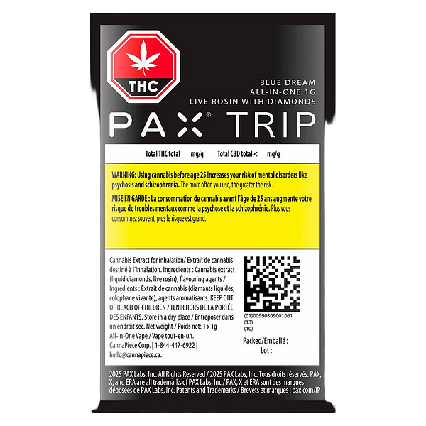 PAX Trip - Blue Dream All In One Live Rosin With Diamonds