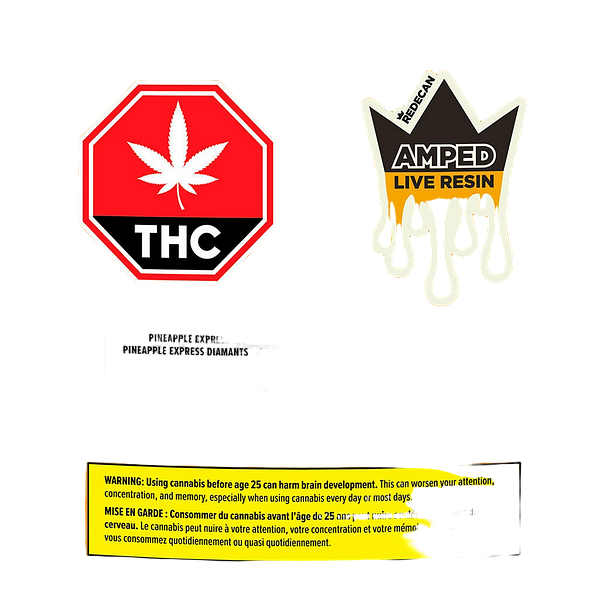 Redecan - Amped Live Resin Pineapple Express 510 Thread Cartridge