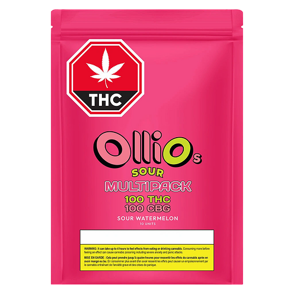Olli O's - 100 Cbg 100 Thc Multipack Sour Watermelon