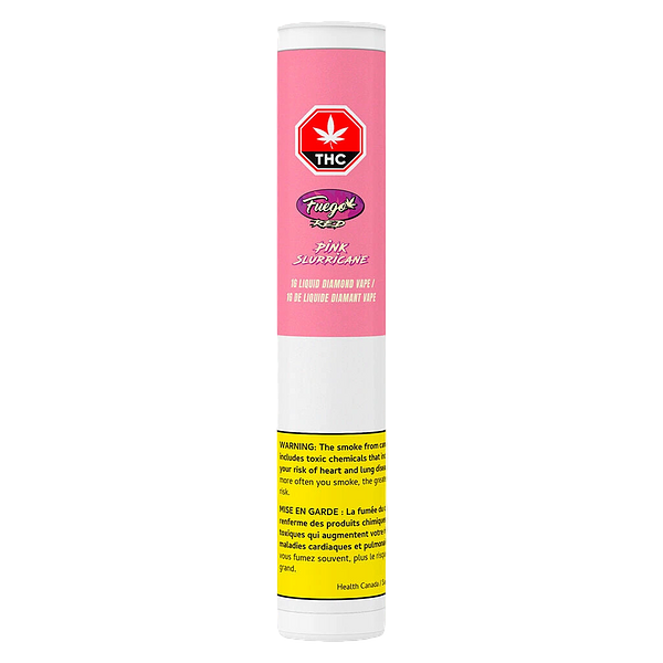 Fuego Red - Pink Slurricane Liquid Diamond 510 Thread Cartridge
