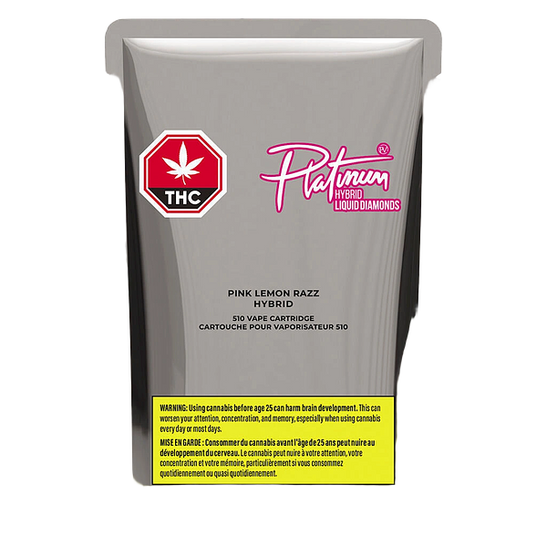 Platinum - Pink Lemon Razz Liquid Diamond 510 Thread Cartridge