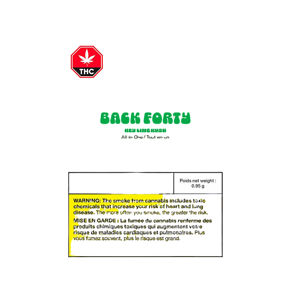 Back Forty - Key Lime Kush All-In-One Vape