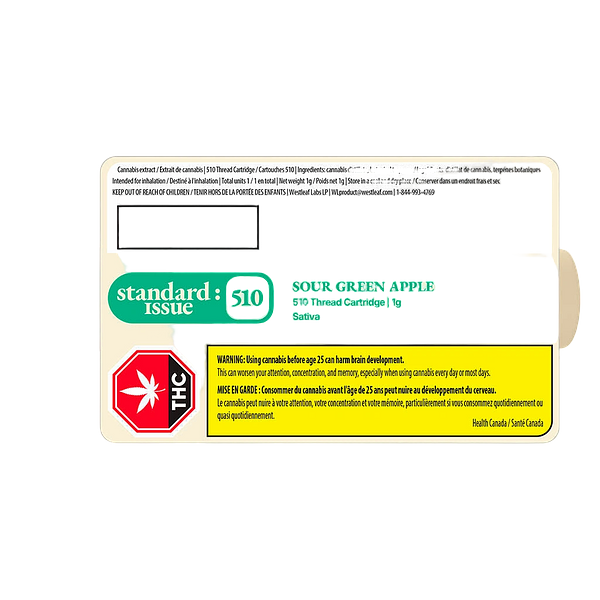 Standard Issue - Sour Green Apple 510 Thread Cartridge